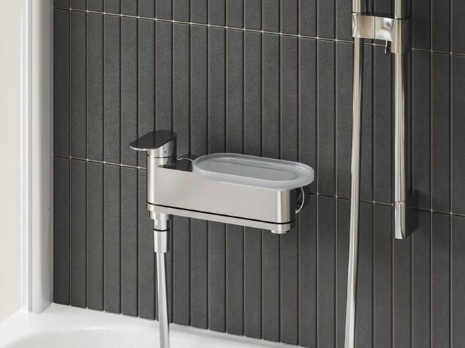 RAVAK CHROME II polica pre sprchovú nástennú batériu, matná biela X07P1237 Obrázek - fotka