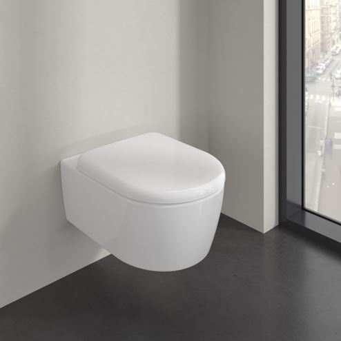 VILLEROY & BOCH SKYLA závesné WC, so SoftClosing sedátkom, TwistFlush splachovanie, alpská biela 5656CL01 Obrázek - fotka