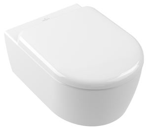 VILLEROY & BOCH SKYLA závesné WC, so SoftClosing sedátkom, TwistFlush splachovanie, alpská biela