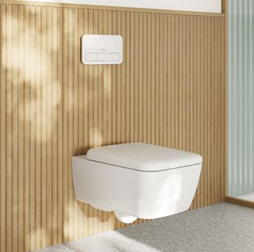 VILLEROY & BOCH SKYLA závesné WC, so SoftClosing sedátkom, TwistFlush splachovanie, CeramicPlus, alpská biela 4682CLR1 Obrázek - fotka
