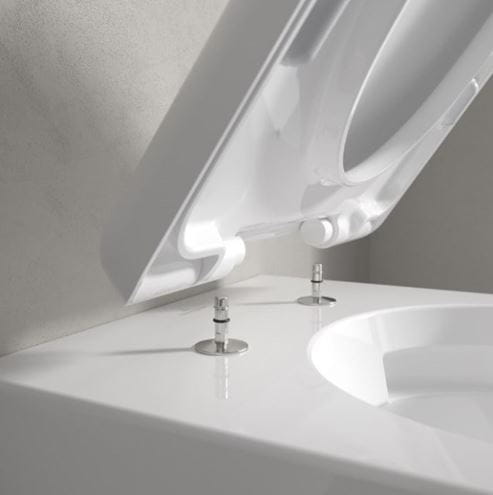 VILLEROY & BOCH SKYLA závesné WC, so SoftClosing sedátkom, TwistFlush splachovanie, CeramicPlus, alpská biela 4682CLR1 Obrázek - fotka