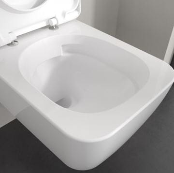 VILLEROY & BOCH SKYLA závesné WC, so SoftClosing sedátkom, TwistFlush splachovanie, CeramicPlus, alpská biela 4682CLR1 Obrázek - fotka