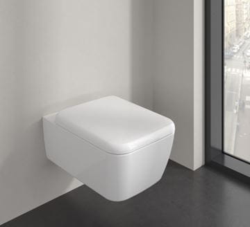 VILLEROY & BOCH SKYLA závesné WC, so SoftClosing sedátkom, TwistFlush splachovanie, CeramicPlus, alpská biela 4682CLR1 Obrázek - fotka