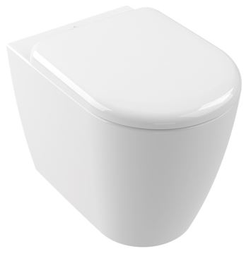VILLEROY & BOCH SKYLA stacionárne WC, TwistFlush splachovanie, spodný odpad, CeramicPlus, alpská biela 5C43C0R1 Obrázek - fotka