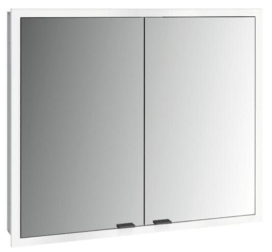 EMCO PRIME SLIM zrkadlová skrinka vstavaná 80x70x14, 4 cm, osvetlenie s reguláciou stmievania a teploty svetla, s vypínačom a el. zásuvkou, čierna, zadná stena zrkadlo 949713504 Obrázek - Hlavní obrázek
