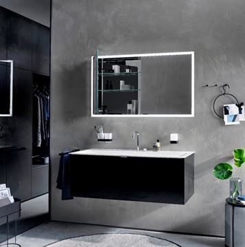 EMCO PRIME SLIM zrkadlová skrinka vstavaná 60x70x14, 4 cm, osvetlenie s reguláciou stmievania a teploty svetla, s vypínačom a el. zásuvkou, hliník, zadná stena zrkadlo 949708203 Obrázek - fotka