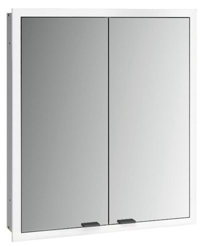 EMCO PRIME SLIM zrkadlová skrinka vstavaná 60x70x14, 4 cm, osvetlenie s reguláciou stmievania a teploty svetla, s vypínačom a el. zásuvkou, čierna, zadná stena zrkadlo 949713503 Obrázek - Hlavní obrázek