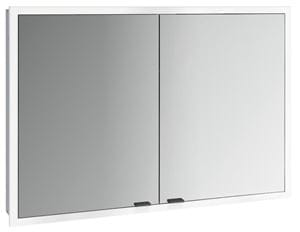 EMCO PRIME SLIM zrkadlová skrinka vstavaná 100x70x14, 4 cm, osvetlenie s reguláciou stmievania a teploty svetla, s vypínačom a el. zásuvkou, čierna, zadná stena zrkadlo