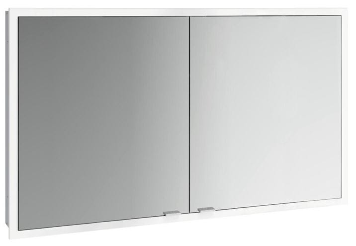 EMCO PRIME SLIM zrkadlová skrinka vstavaná 130x70x14, 4 cm, osvetlenie s reguláciou stmievania a teploty svetla, s vypínačom a el. zásuvkou, hliník, zadná stena zrkadlo 949708207 Obrázek - Hlavní obrázek