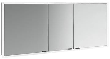 EMCO PRIME SLIM zrkadlová skrinka vstavaná 160x70x14, 4 cm, osvetlenie s reguláciou stmievania a teploty svetla, s vypínačom a el. zásuvkou, čierna, zadná stena zrkadlo