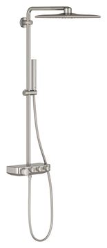 GROHE EUPHORIA SMARTCONTROL SYSTEM 310 CUBE DUO sprchový set s termostatickou batériou, horná sprcha s 2 prúdmi, Water Saving, ručná sprcha, tyč, hadica, supersteel infiniti