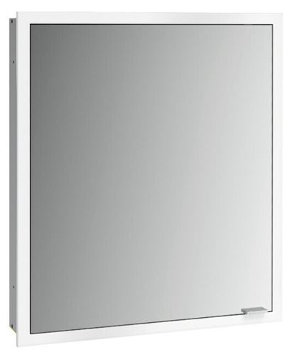 EMCO PRIME SLIM zrkadlová skrinka vstavaná 60x70x14, 4 cm, osvetlenie s reguláciou stmievania a teploty svetla, s vypínačom a el. zásuvkou, pánty vľavo, hliník, zadná stena zrkadlo 949708201 Obrázek - Hlavní obrázek