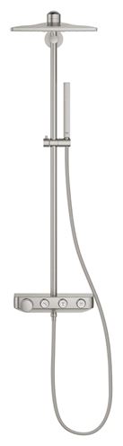 GROHE EUPHORIA SMARTCONTROL SYSTEM 310 CUBE DUO sprchový set s termostatickou batériou, horná sprcha s 2 prúdmi, Water Saving, ručná sprcha, tyč, hadica, supersteel infiniti 26508DC0 Obrázek - fotka