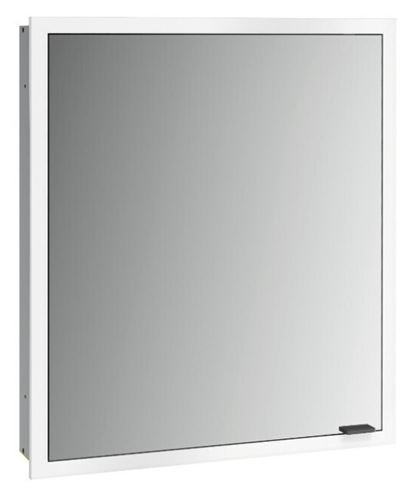 EMCO PRIME SLIM zrkadlová skrinka vstavaná 60x70x14, 4 cm, osvetlenie s reguláciou stmievania a teploty svetla, s vypínačom a el. zásuvkou, pánty vľavo, čierna, zadná stena zrkadlo 949713501 Obrázek - Hlavní obrázek