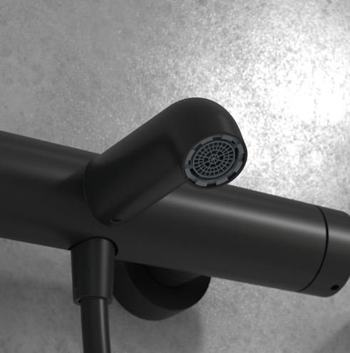 VILLEROY & BOCH SKYLA vaňová nástenná batéria, s prepínačom, matná čierna TVS116003000K5 Obrázek - fotka