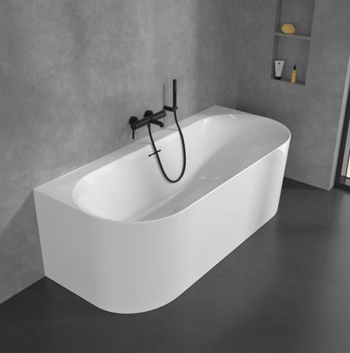 VILLEROY & BOCH SKYLA vaňová nástenná batéria, s prepínačom, matná čierna TVS116003000K5 Obrázek - fotka