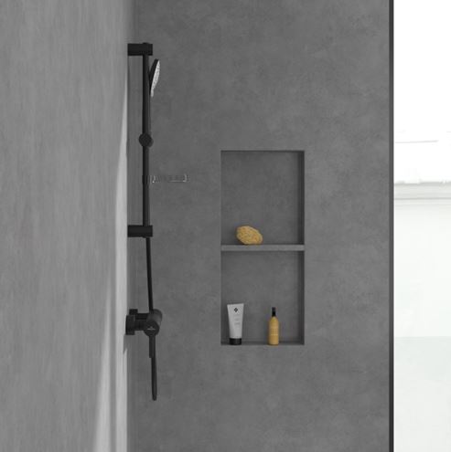 VILLEROY & BOCH SKYLA sprchová nástenná batéria, matná čierna TVS116004000K5 Obrázek - fotka