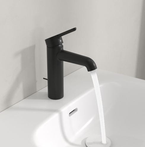 VILLEROY & BOCH SKYLA umývadlová stojanková batéria, s odtokovou súpravou, matná čierna TVW116005000K5 Obrázek - fotka