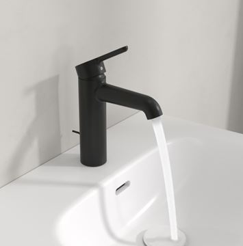 VILLEROY & BOCH SKYLA umývadlová stojanková batéria, s odtokovou súpravou, matná čierna TVW116005000K5 Obrázek - fotka