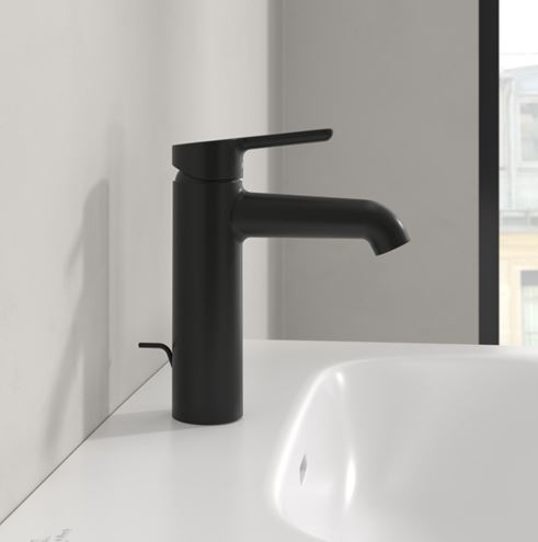 VILLEROY & BOCH SKYLA umývadlová stojanková batéria, s odtokovou súpravou, matná čierna TVW116005000K5 Obrázek - fotka