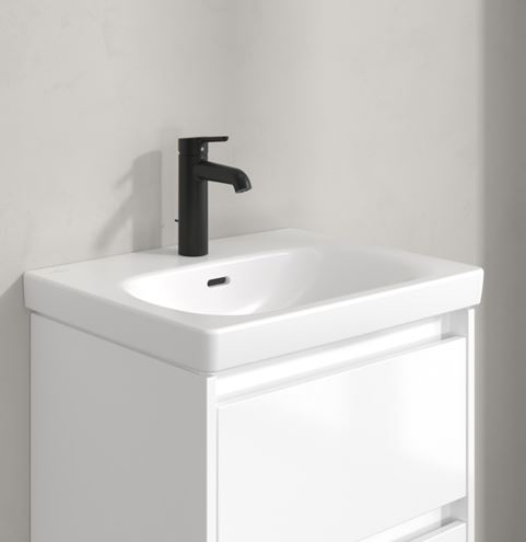 VILLEROY & BOCH SKYLA umývadlová stojanková batéria, s odtokovou súpravou, matná čierna TVW116005000K5 Obrázek - fotka