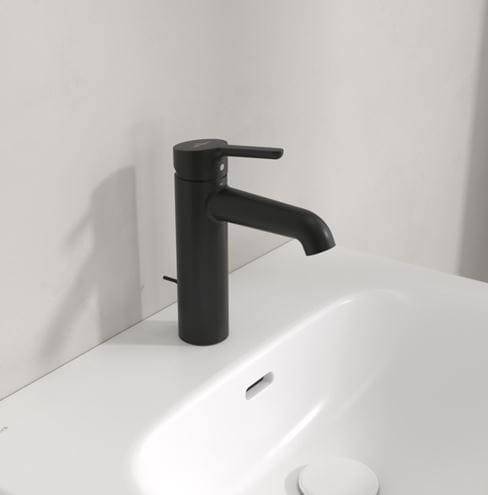 VILLEROY & BOCH SKYLA umývadlová stojanková batéria, s odtokovou súpravou, matná čierna TVW116005000K5 Obrázek - fotka