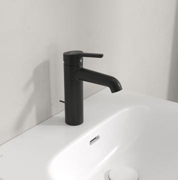 VILLEROY & BOCH SKYLA umývadlová stojanková batéria, s odtokovou súpravou, matná čierna TVW116005000K5 Obrázek - fotka