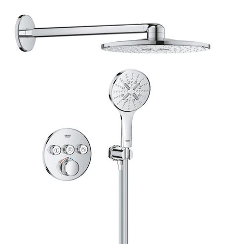 GROHE GROHTHERM SMARTCONTROL sprchový set s podomietkovou termostatickou batériou, horná sprcha, ručná sprcha s 3 prúdmi, hadica, držiak, chróm 1039970000 Obrázek - Hlavní obrázek
