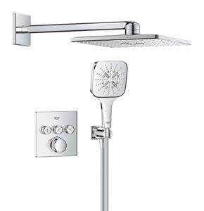 GROHE GROHTHERM SMARTCONTROL sprchový set s podomietkovou termostatickou batériou, horná sprcha, ručná sprcha s 3 prúdmi, hadica, držiak, chróm