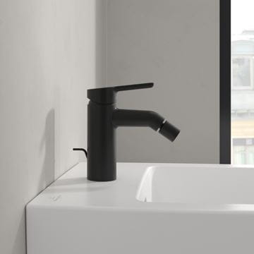 VILLEROY & BOCH SKYLA bidetová stojanková batéria, s odtokovou súpravou, matná čierna TVB116001000K5 Obrázek - fotka