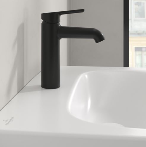 VILLEROY & BOCH SKYLA umývadlová stojanková batéria, CoolStart, matná čierna  TVW116002000K5 Obrázek - fotka
