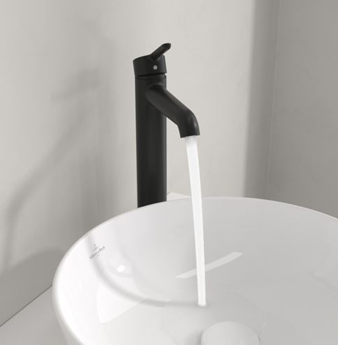 VILLEROY & BOCH SKYLA umývadlová stojanková batéria, matná čierna TVW116003000K5 Obrázek - fotka