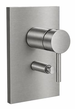 CONCEPT 300 ROUND vaňová podomietková batéria, s prepínačom, brushed steel
