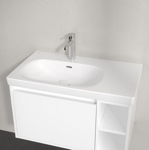 VILLEROY & BOCH SKYLA umývadlo 80 cm, s otvorom pre batériu a prepadom, CeramicPlus, alpská biela 5A52L1R1 Obrázek - fotka