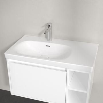 VILLEROY & BOCH SKYLA umývadlo 80 cm, s otvorom pre batériu a prepadom, CeramicPlus, alpská biela 5A52L1R1 Obrázek - fotka
