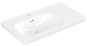 VILLEROY & BOCH SKYLA umývadlo 80 cm, s otvorom pre batériu a prepadom, CeramicPlus, alpská biela