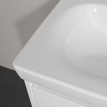 VILLEROY & BOCH SKYLA umývadlo 80 cm, s otvorom pre batériu, bez prepadu, CeramicPlus, alpská biela 5A52L2R1 Obrázek - fotka
