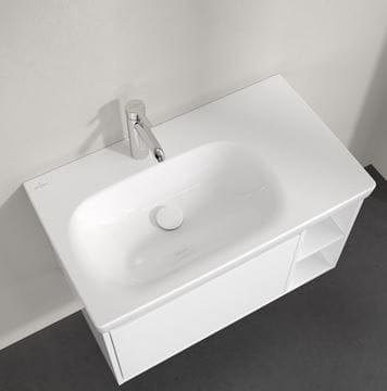 VILLEROY & BOCH SKYLA umývadlo 80 cm, s otvorom pre batériu, bez prepadu, CeramicPlus, alpská biela 5A52L2R1 Obrázek - fotka