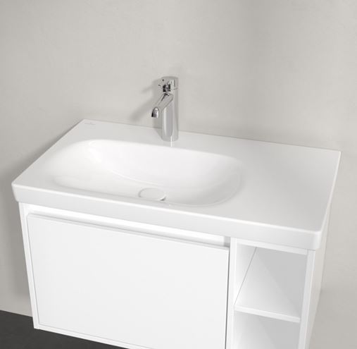 VILLEROY & BOCH SKYLA umývadlo 80 cm, s otvorom pre batériu, bez prepadu, CeramicPlus, alpská biela 5A52L2R1 Obrázek - fotka