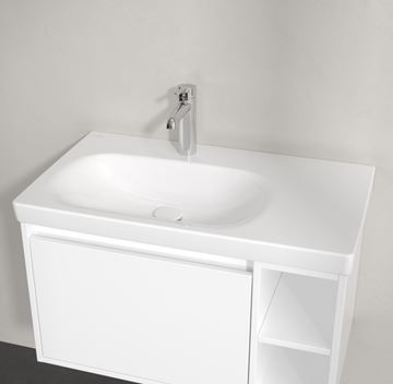 VILLEROY & BOCH SKYLA umývadlo 80 cm, s otvorom pre batériu, bez prepadu, CeramicPlus, alpská biela 5A52L2R1 Obrázek - fotka