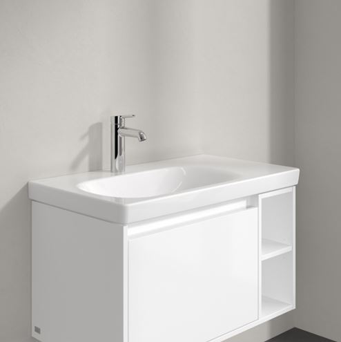 VILLEROY & BOCH SKYLA umývadlo 80 cm, s otvorom pre batériu, bez prepadu, CeramicPlus, alpská biela 5A52L2R1 Obrázek - fotka