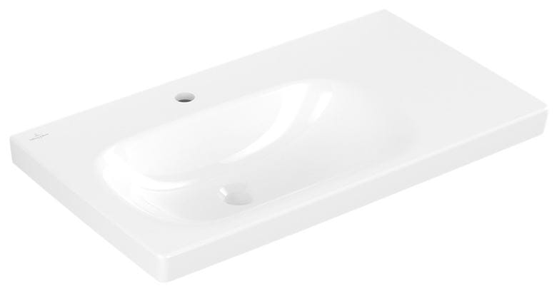 VILLEROY & BOCH SKYLA umývadlo 80 cm, s otvorom pre batériu, bez prepadu, CeramicPlus, alpská biela 5A52L2R1 Obrázek - Hlavní obrázek