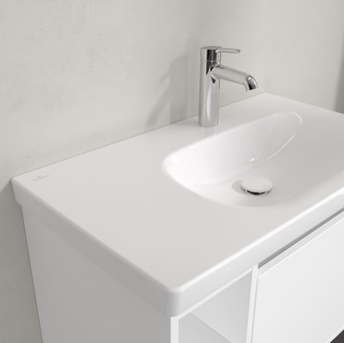 VILLEROY & BOCH SKYLA umývadlo 80 cm, s otvorom pre batériu, bez prepadu, CeramicPlus, alpská biela 5A52R2R1 Obrázek - fotka