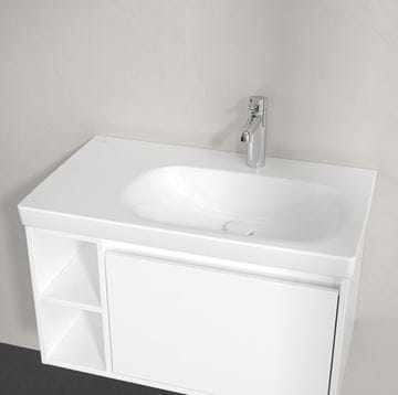 VILLEROY & BOCH SKYLA umývadlo 80 cm, s otvorom pre batériu, bez prepadu, CeramicPlus, alpská biela 5A52R2R1 Obrázek - fotka