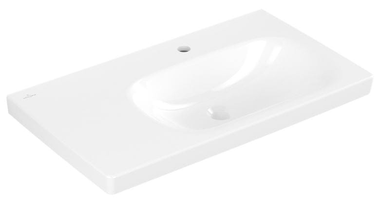 VILLEROY & BOCH SKYLA umývadlo 80 cm, s otvorom pre batériu, bez prepadu, CeramicPlus, alpská biela 5A52R2R1 Obrázek - Hlavní obrázek