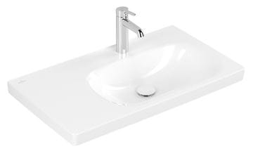 VILLEROY & BOCH SKYLA umývadlo 80 cm, s otvorom pre batériu, bez prepadu, CeramicPlus, alpská biela 5A52R2R1 Obrázek - fotka