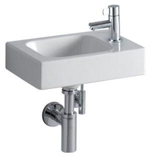 GEBERIT ICON umývadielko 38 cm, s otvorom pre batériu vpravo, bez prepadu, KeraTect 124736600 Obrázek - fotka