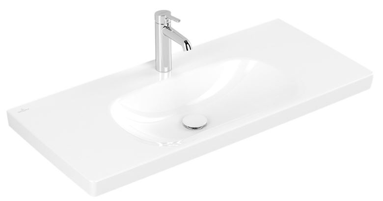 VILLEROY & BOCH SKYLA umývadlo 100 cm, s otvorom pre batériu, bez prepadu, alpská biela 5A51A201 Obrázek - fotka