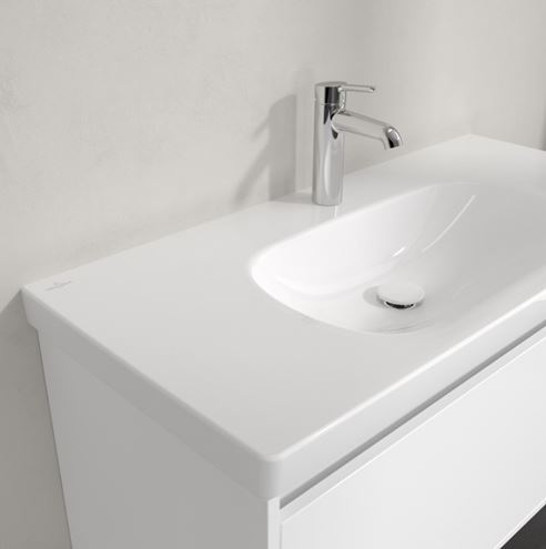 VILLEROY & BOCH SKYLA umývadlo 100 cm, s otvorom pre batériu, bez prepadu, CeramicPlus, alpská biela 5A51A2R1 Obrázek - fotka