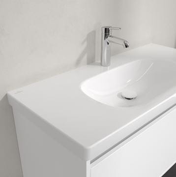 VILLEROY & BOCH SKYLA umývadlo 100 cm, s otvorom pre batériu, bez prepadu, CeramicPlus, alpská biela 5A51A2R1 Obrázek - fotka